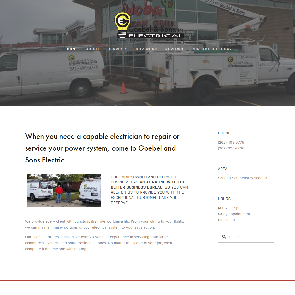 Goebel & Sons Electric, Inc. — original site