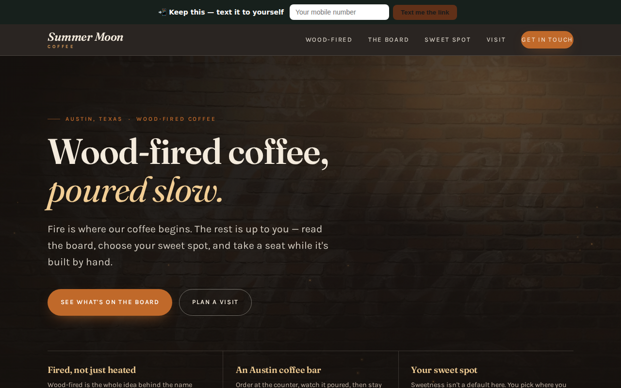 Summer Moon Coffee — example site