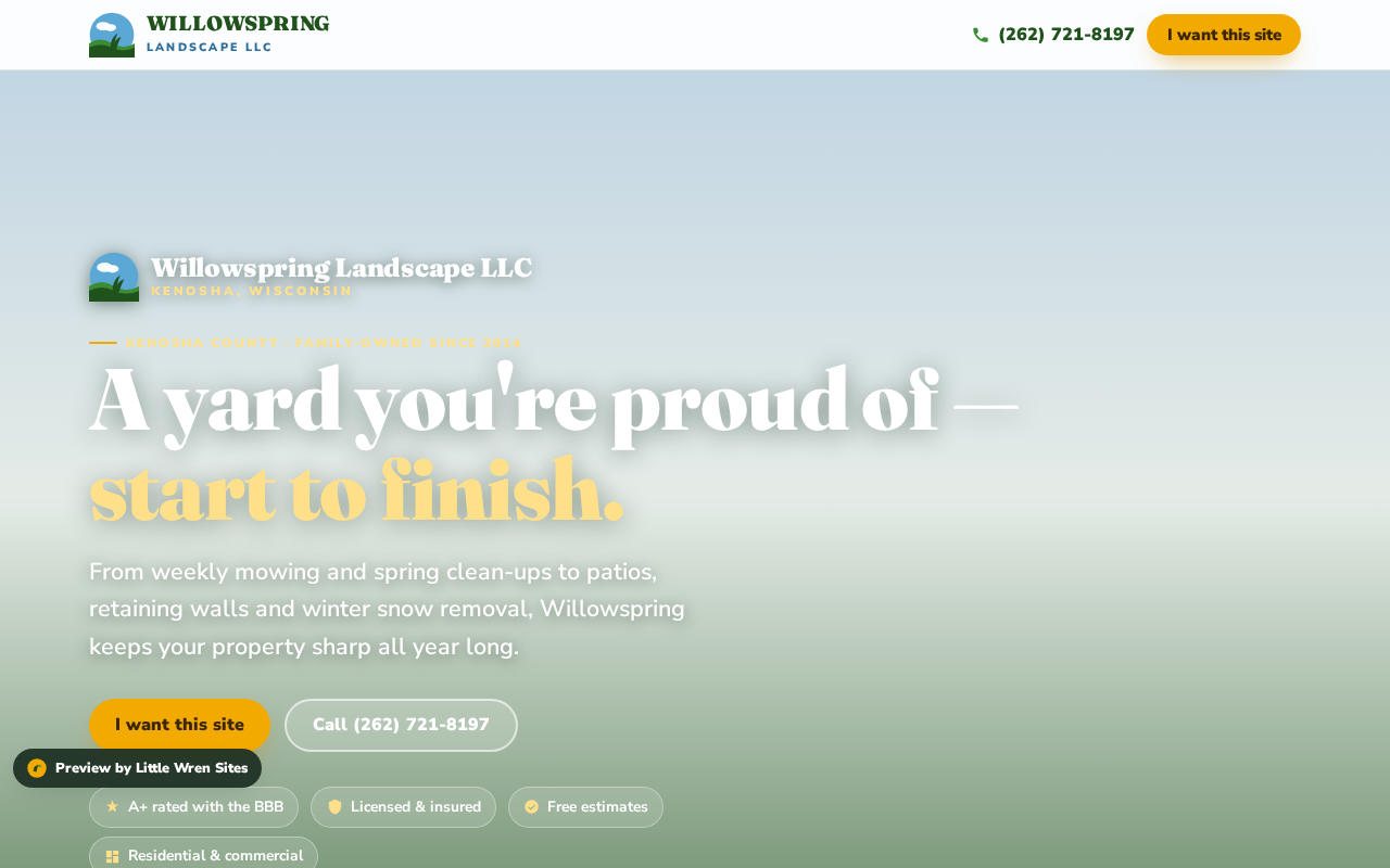 Willowspring Landscape LLC — example site